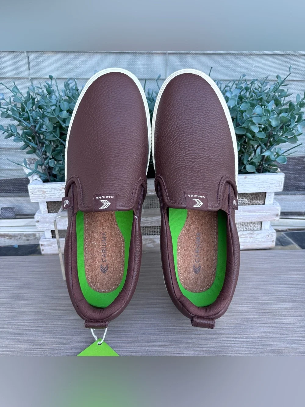 CARIUMA Brown Premium Leather Slip-On